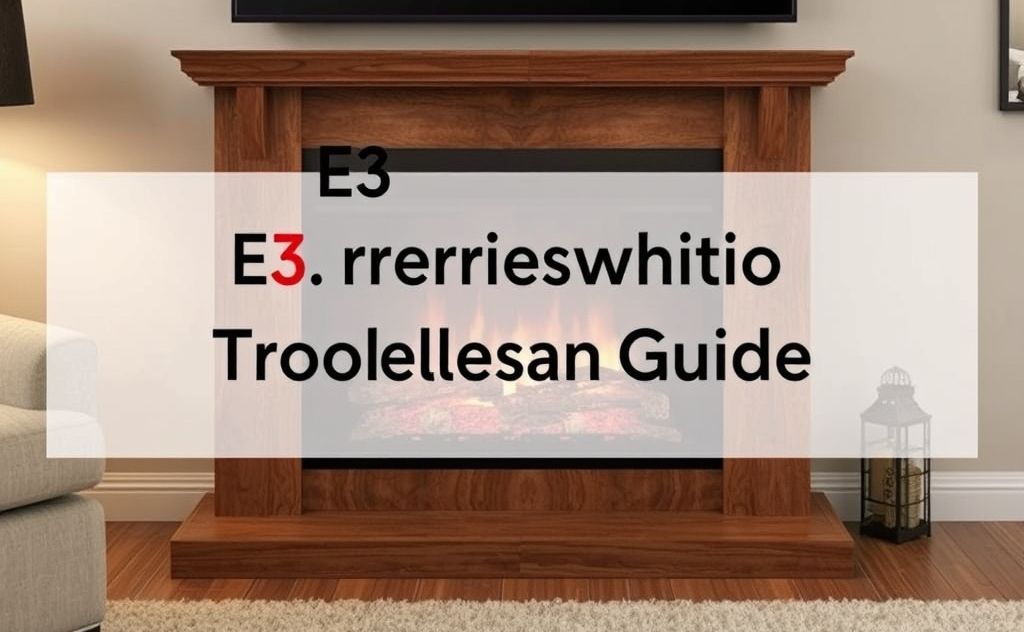 E3 error on electric fireplace troubleshooting guide