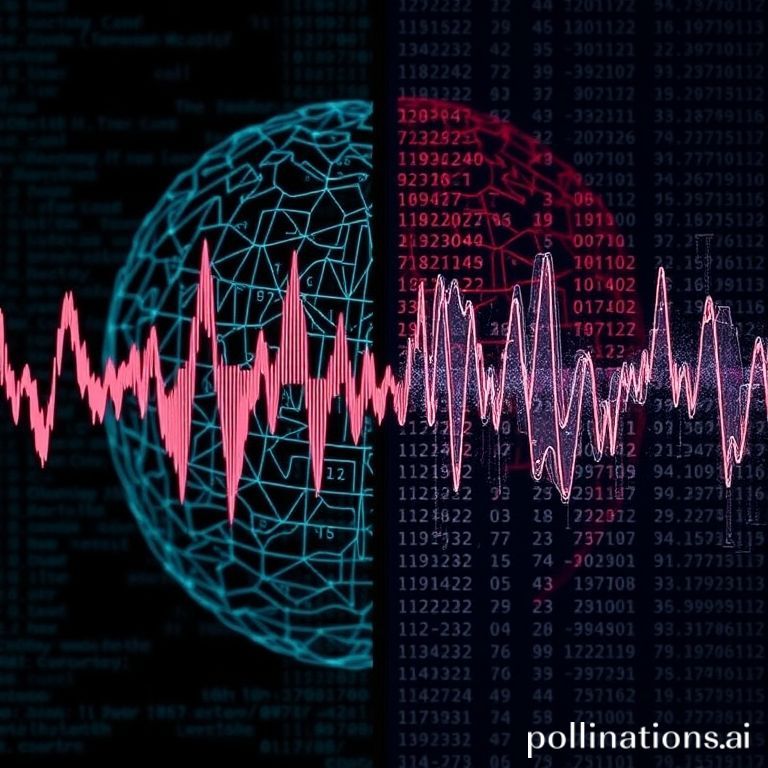 EEG waveforms next to SHA-256 hex digest strings