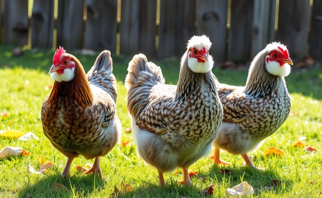 Easter Egger chickens grow medium size
