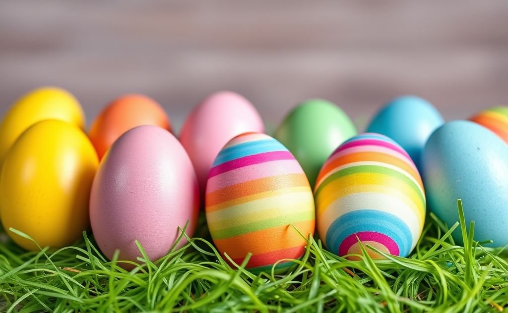 Easter Egger eggs in vibrant rainbow colors