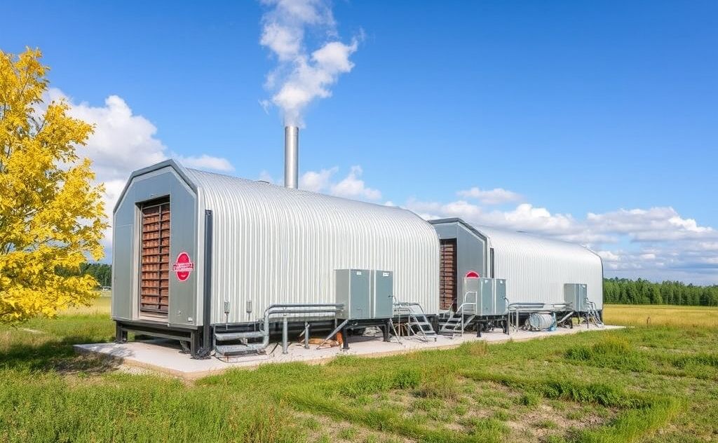 Eco-friendly biomass heating systems for HVAC use