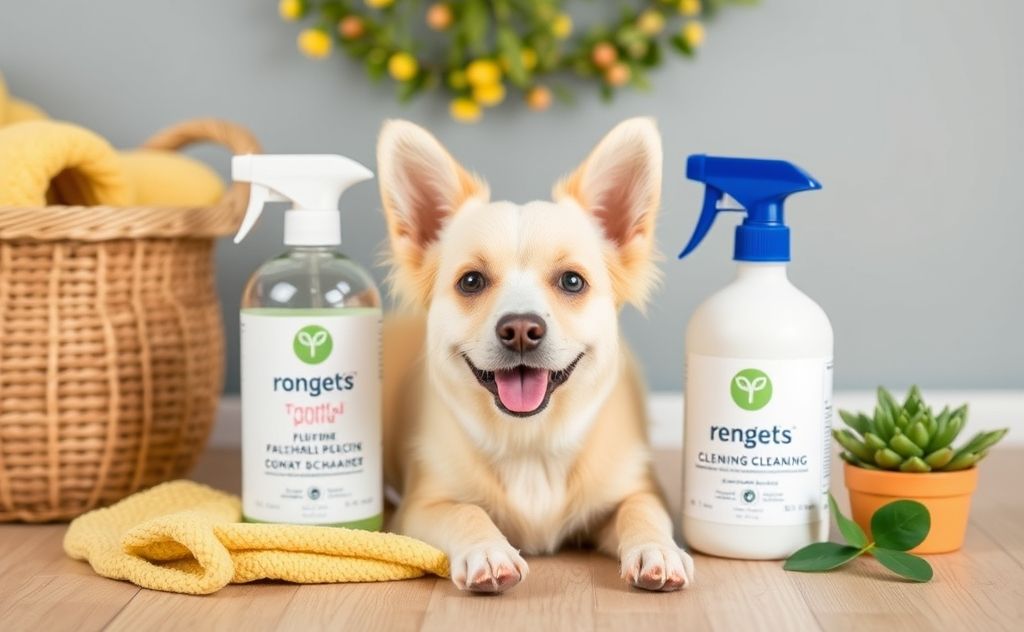 Eco-friendly cleaning products for happy pets