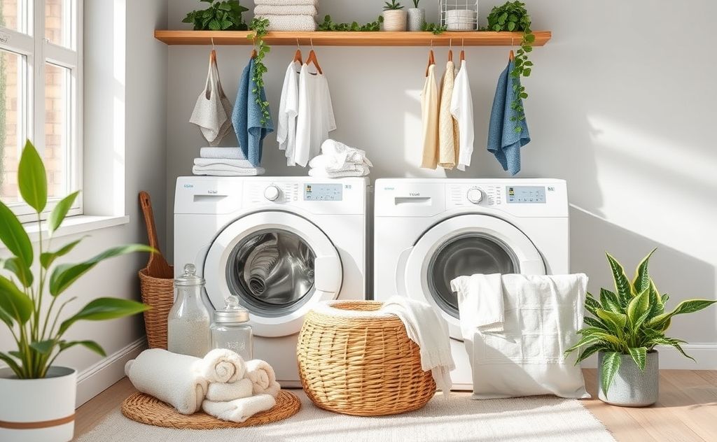 Eco-friendly cleaning solutions for laundry care at home