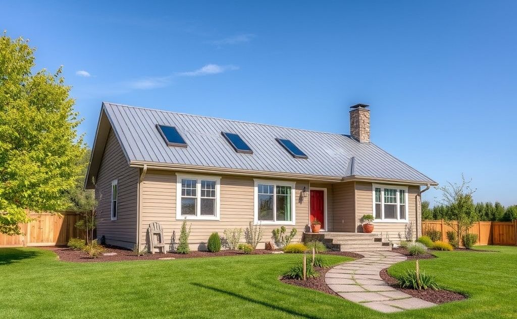 Eco-friendly home with geothermal HVAC system