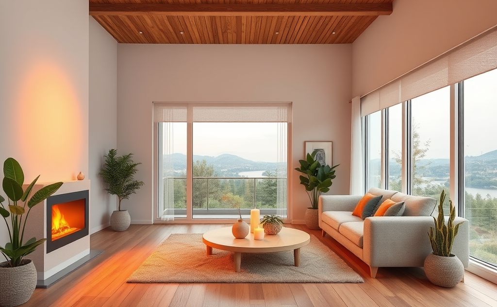 Eco-friendly home with infrared heating technology