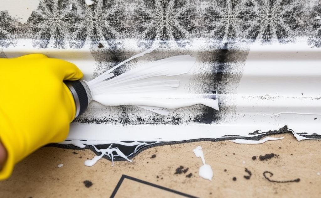 Effective black mold removal from silicone sealant