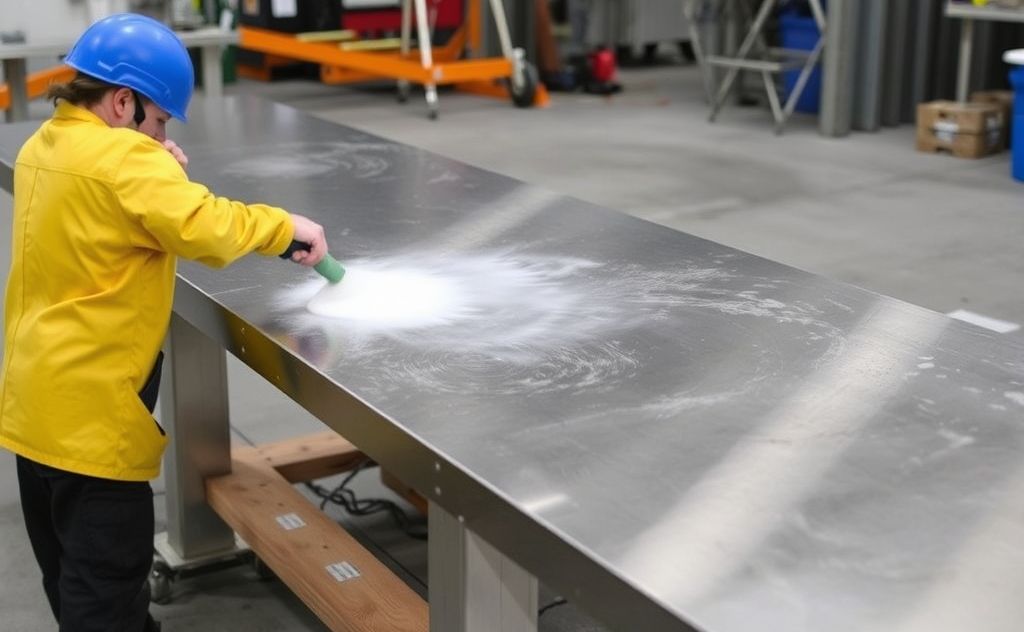 Effective cleaning methods for steel plate tables