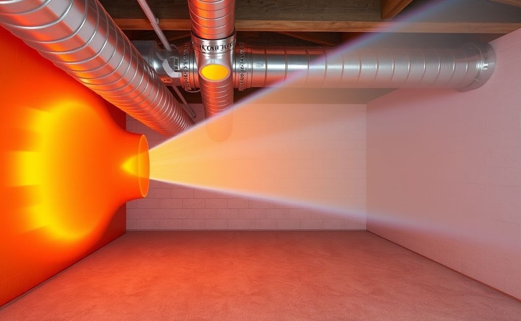 Effective heat distribution in ducted heating system