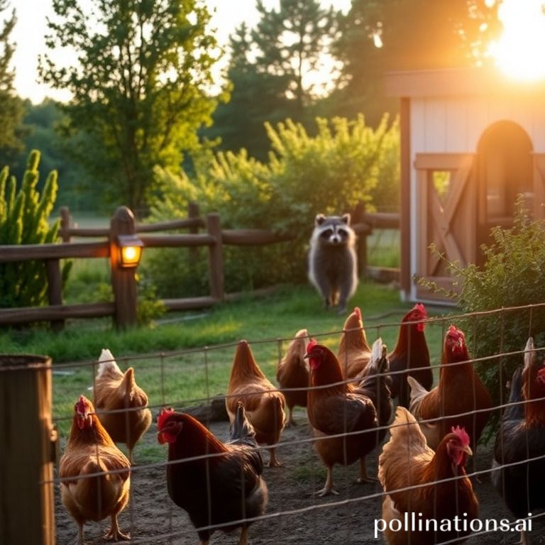 Chicken protection measures against raccoons