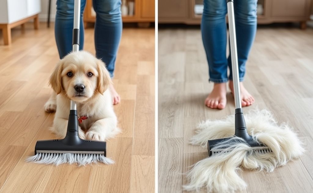 Effective pet hair removal on different floors