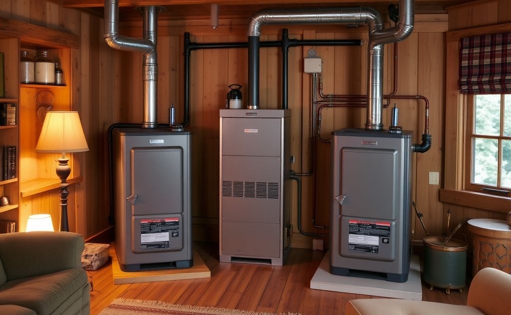 Efficiency and warmth of propane furnaces in a cozy home.