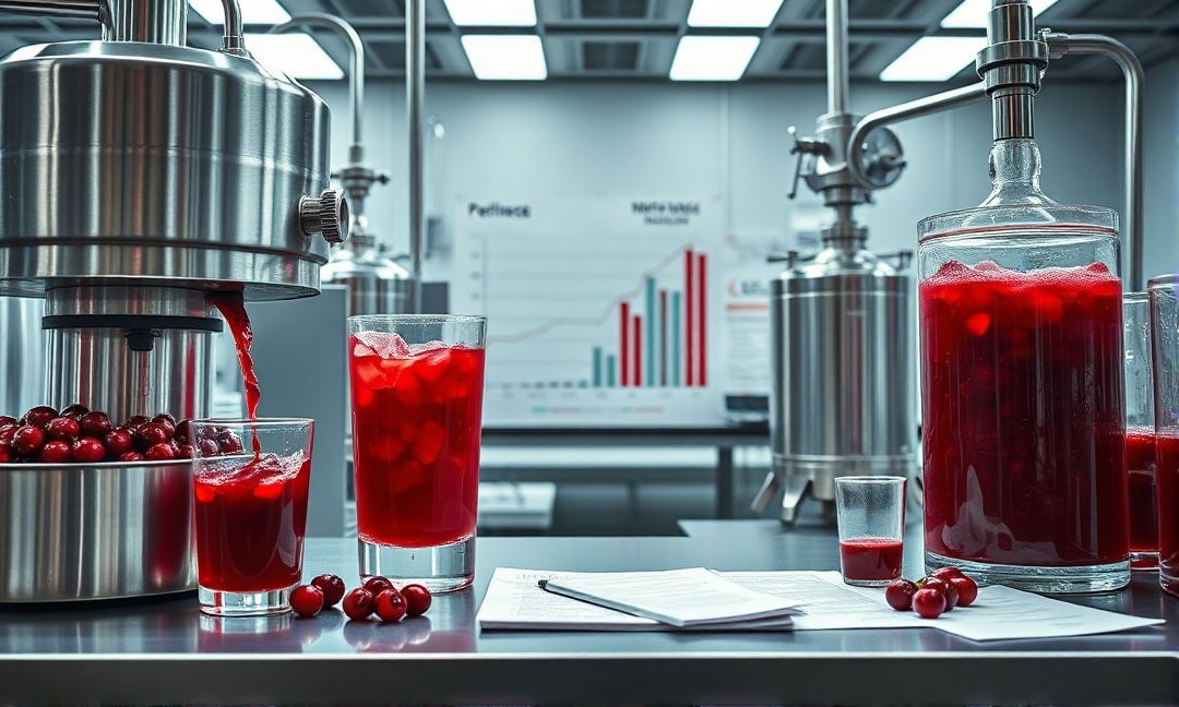 Efficiency of different cranberry juice extraction methods