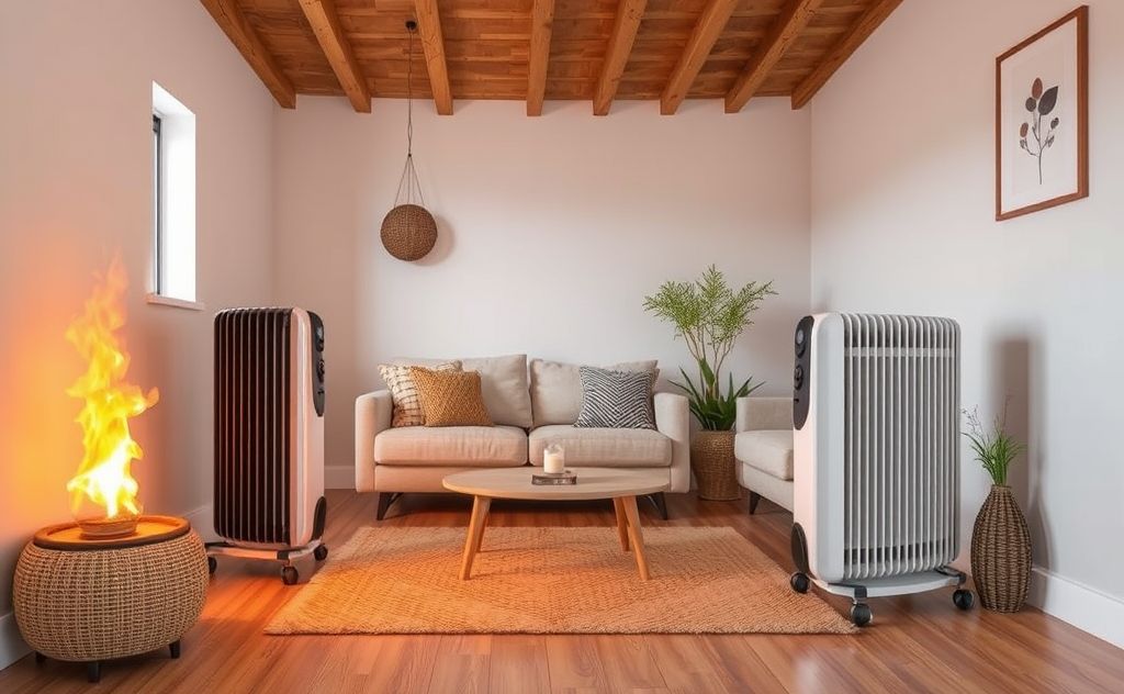 Efficient oil space heaters warming large areas