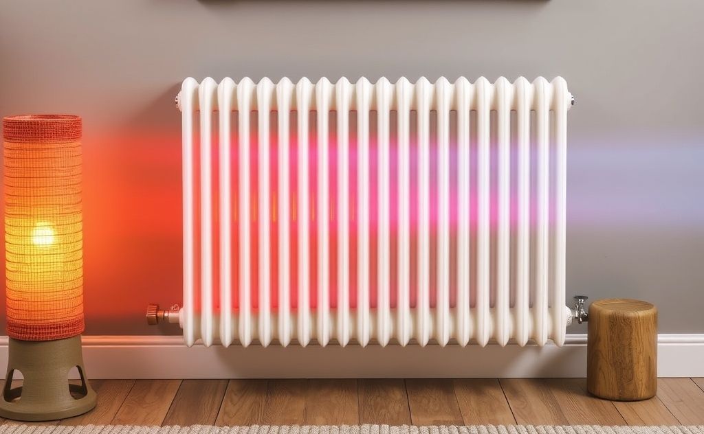 Efficient radiator heating system in action