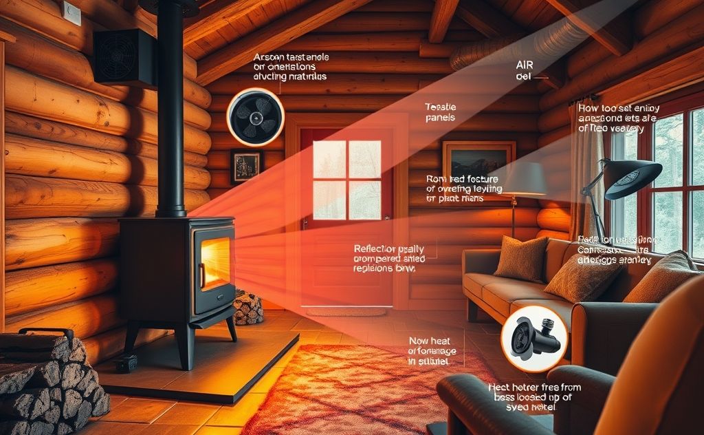 Efficient wood stove heat distribution techniques