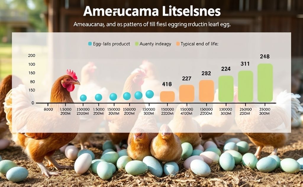 Egg production trends Ameraucana chicken lifespan