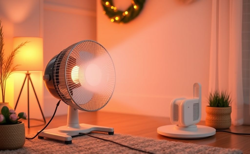 Electric fan heater benefits and drawbacks, cozy home warmth.
