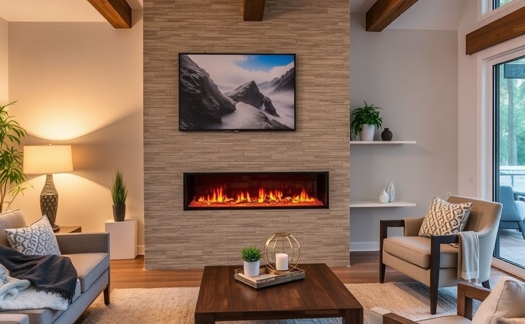 Electric fireplace enhances home appeal and value