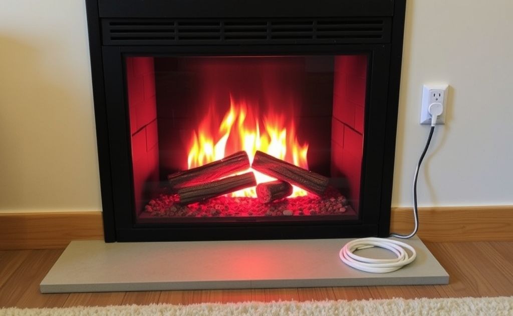 Electric fireplace safety with power strips