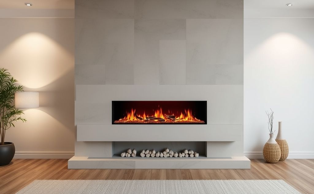 Electric fireplace without a chimney concept
