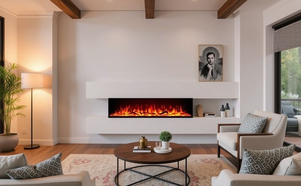 Electric fireplaces heat rooms effectively