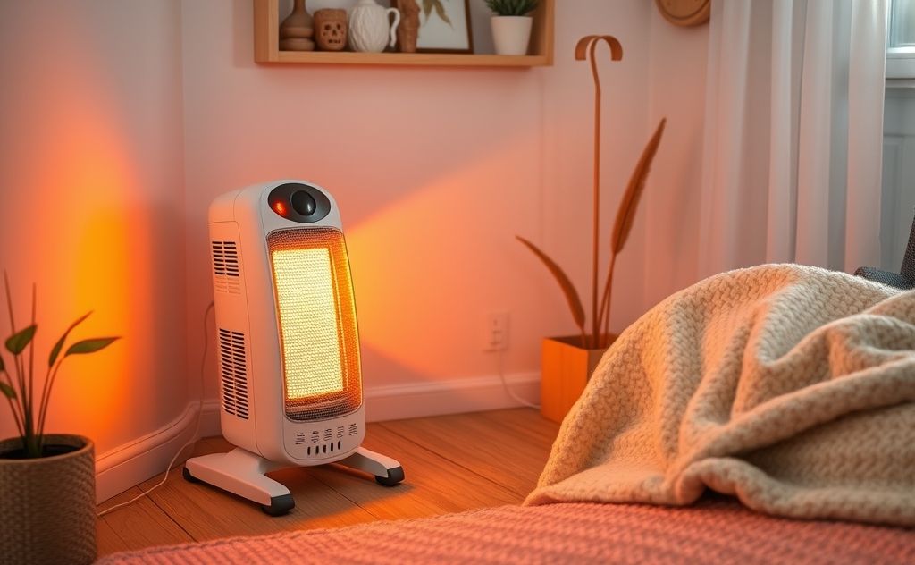 Electric heater providing warmth and comfort indoors