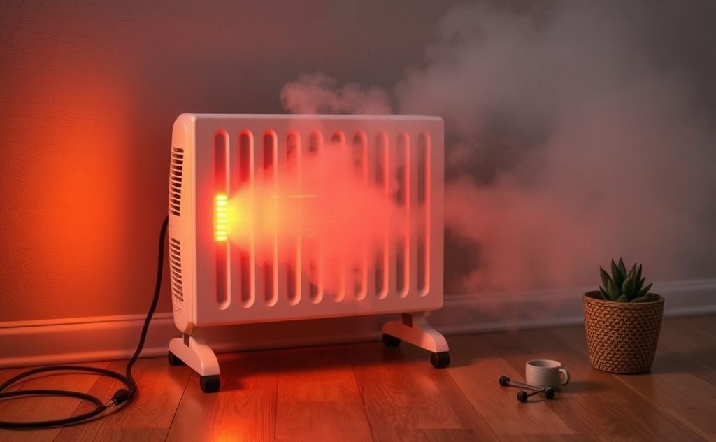 Electric heater safety risks and toxic fumes
