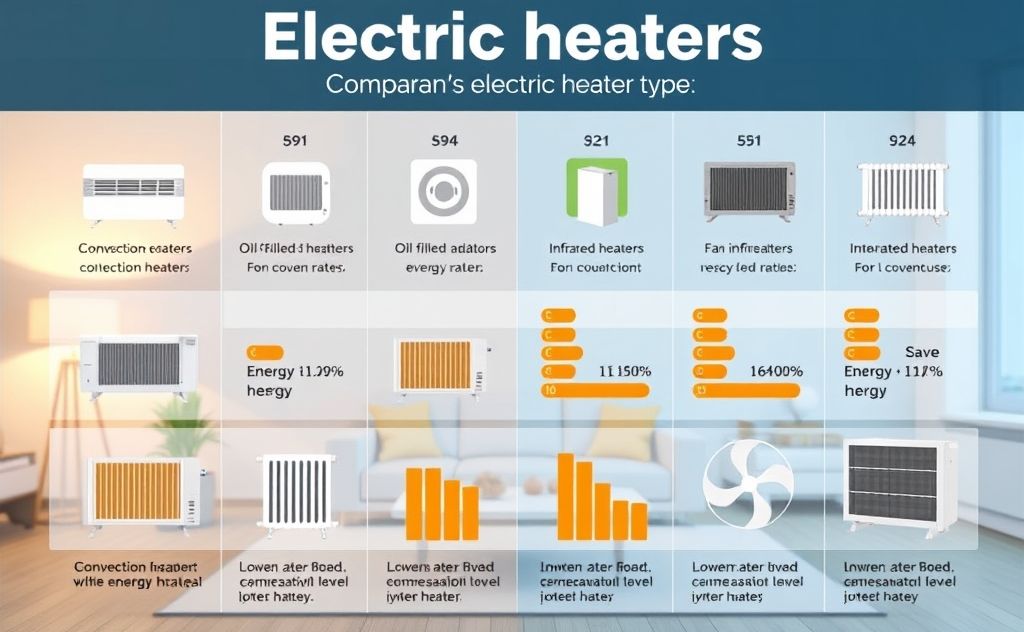 Electric heaters: Compare energy efficiency types