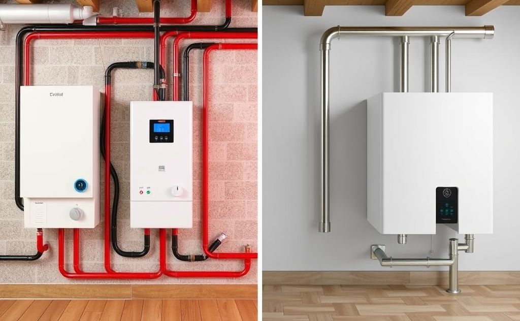 Electric heating system with hydronic boiler comparison.
