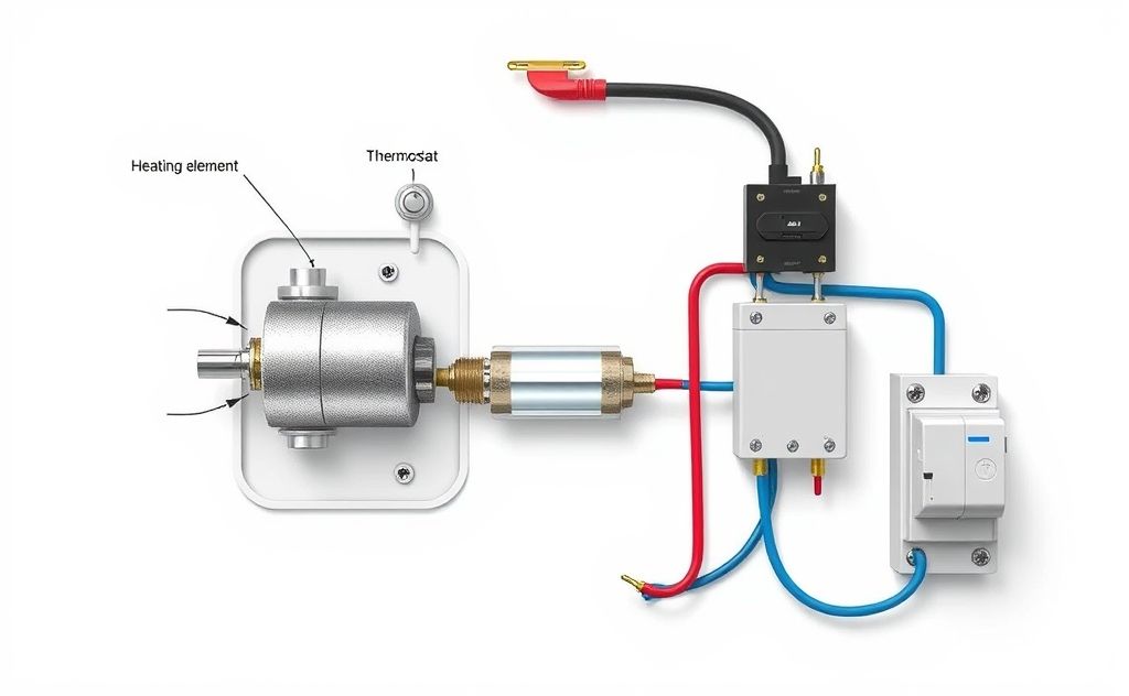 Electric water heater fuse diagram and components