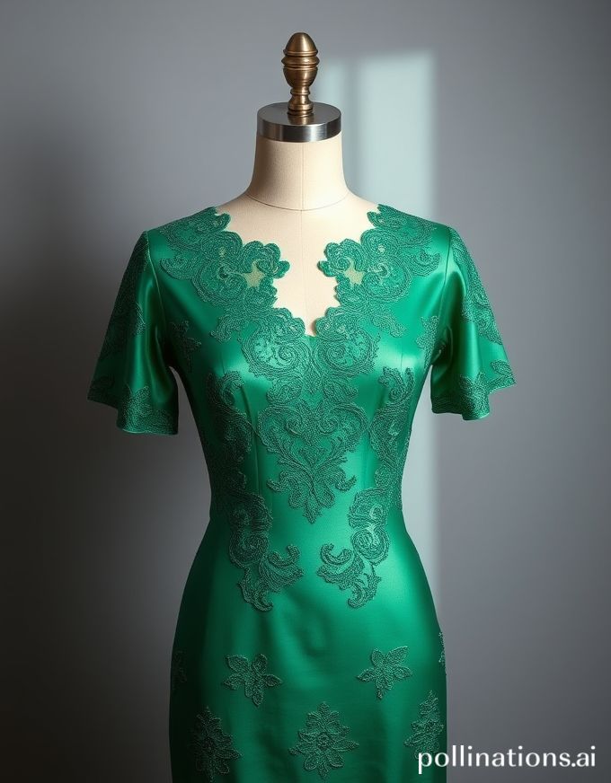 Kebaya modern hijau zamrud