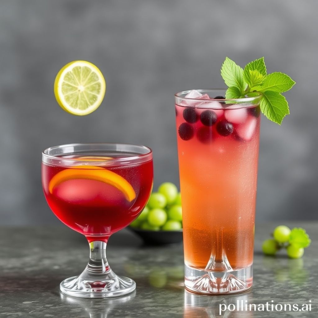 Grape Juice Infused Cocktail and Mocktail Delights