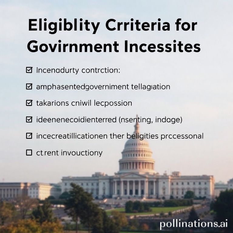 Eligibility Criteria for Government Incentives