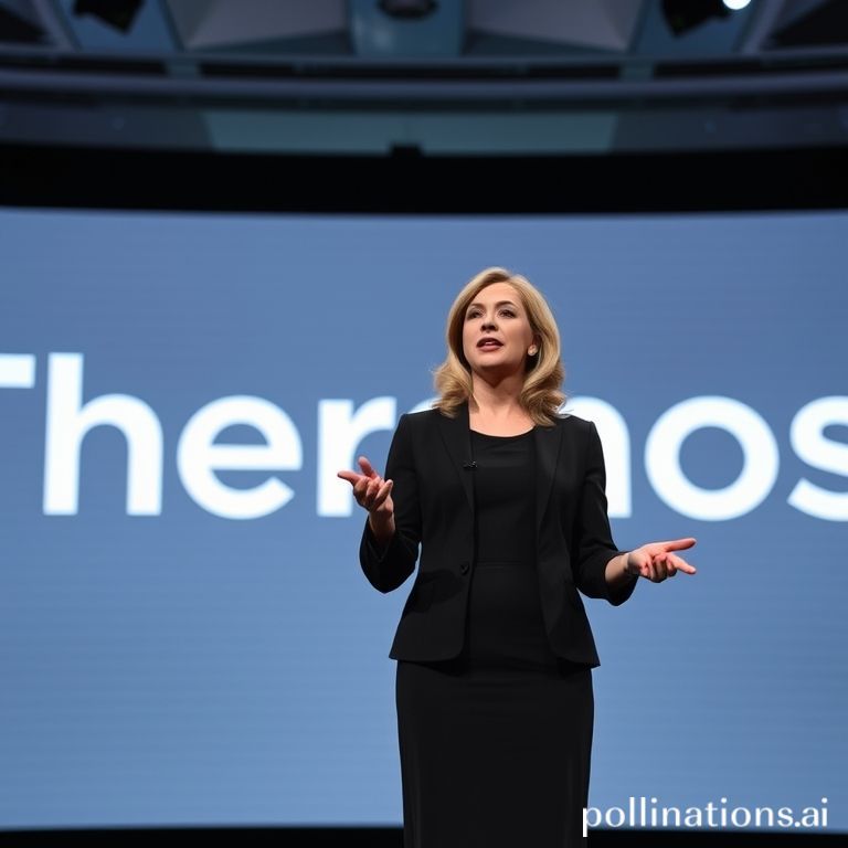 Elizabeth Holmes giving a presentation