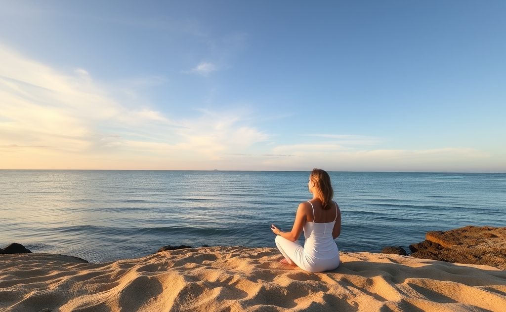 Embrace calm and peace after meditation
