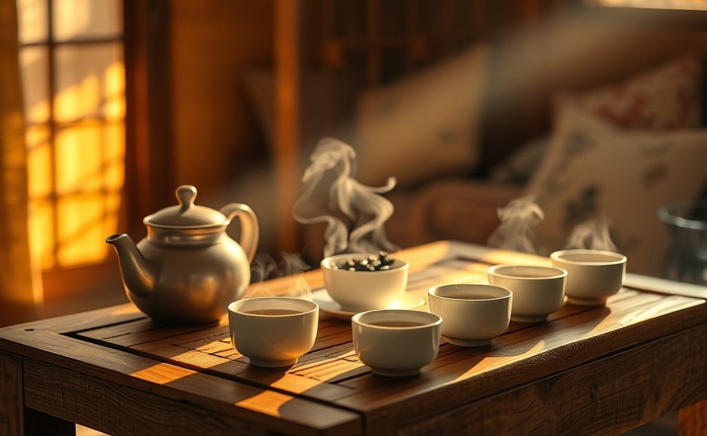 Embrace the warmth of a tea-filled journey.