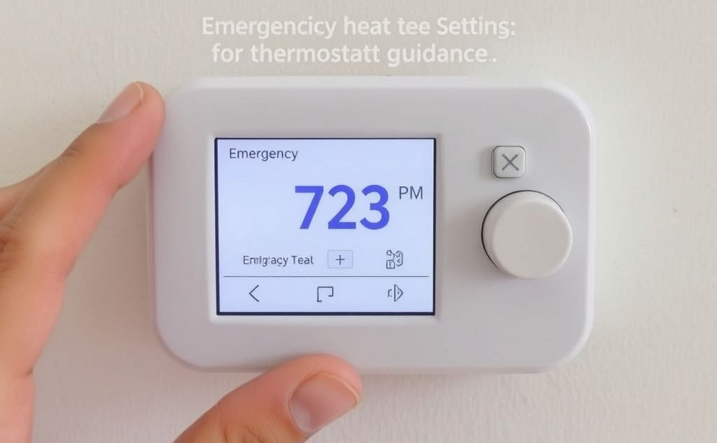 Emergency heat settings for thermostat guidance