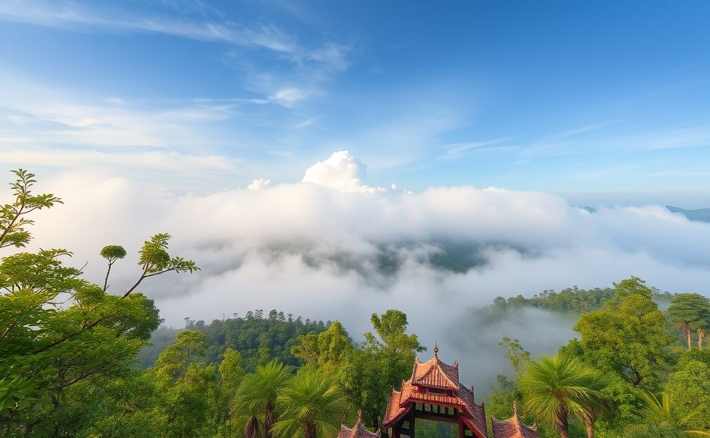 Emperor's Clouds and Mist Tea in serene nature setting