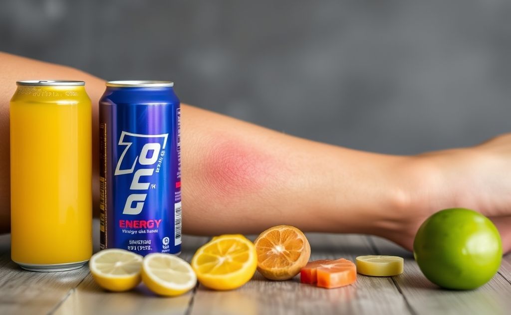 Energy drinks and their effects on leg swelling