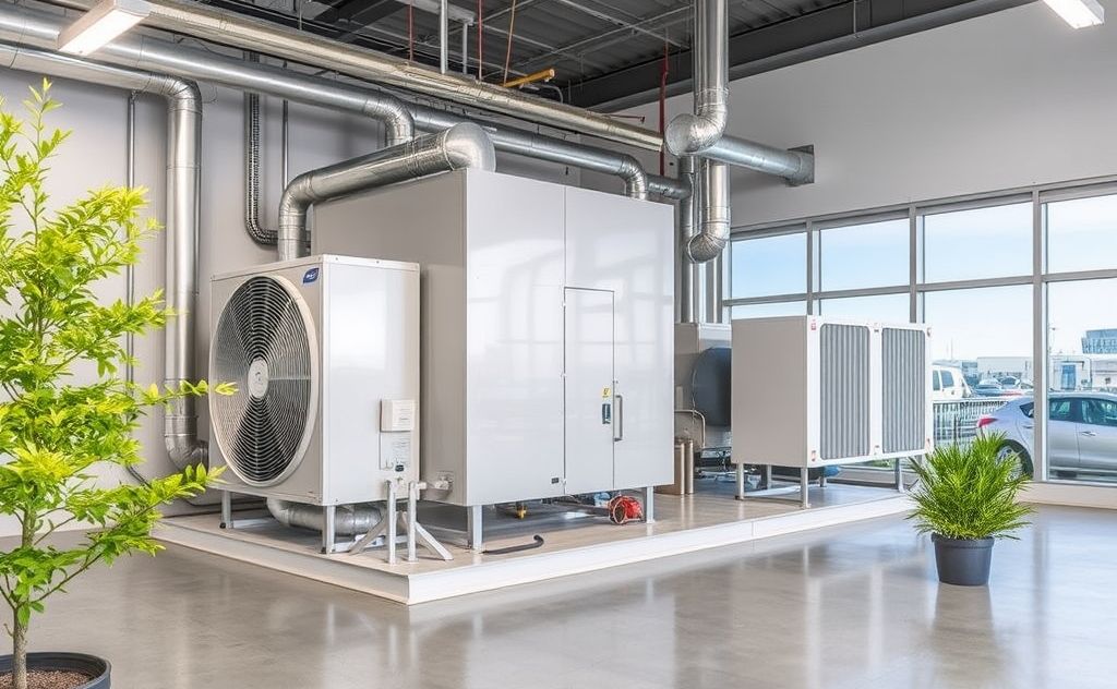 Energy efficient HVAC system for commercial use