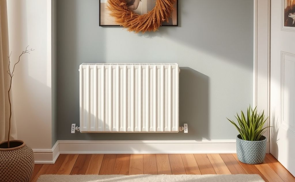 Energy efficient electric radiator in cozy room