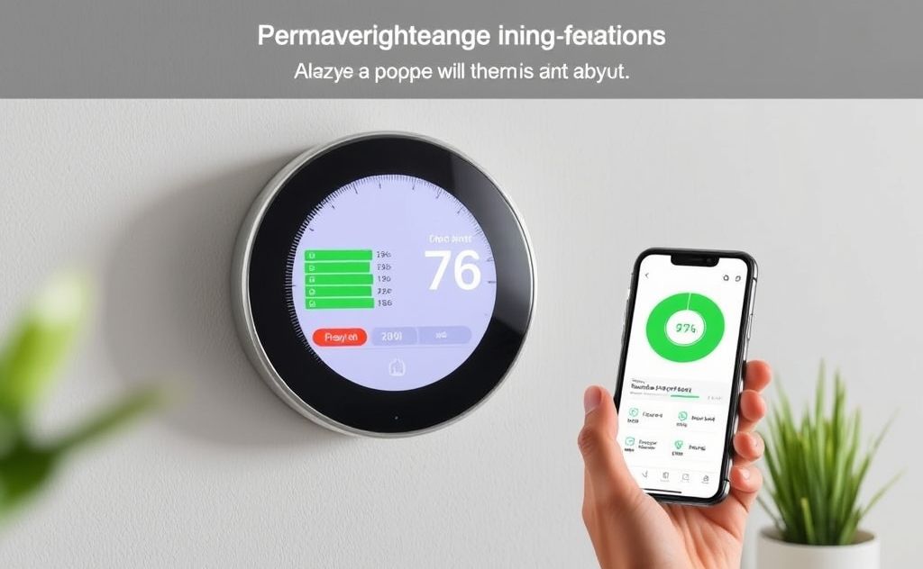 Energy saving with smart thermostat app features