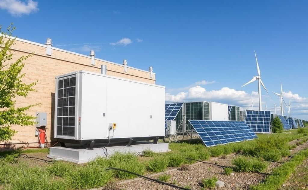 Energy storage for HVAC with renewable sources