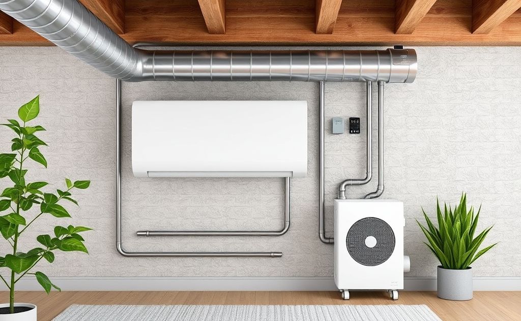 Energy use of ducted central heater system