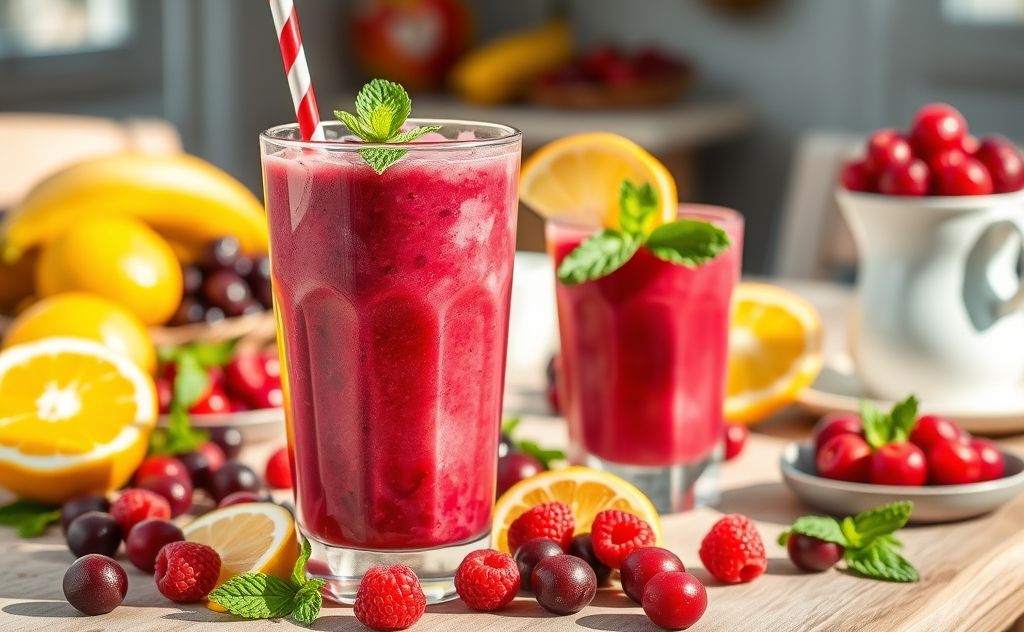 Energy-Boosting Cranberry Smoothies
