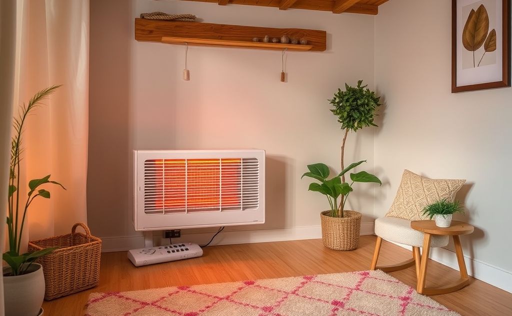 Energy-efficient convection heater in a cozy room