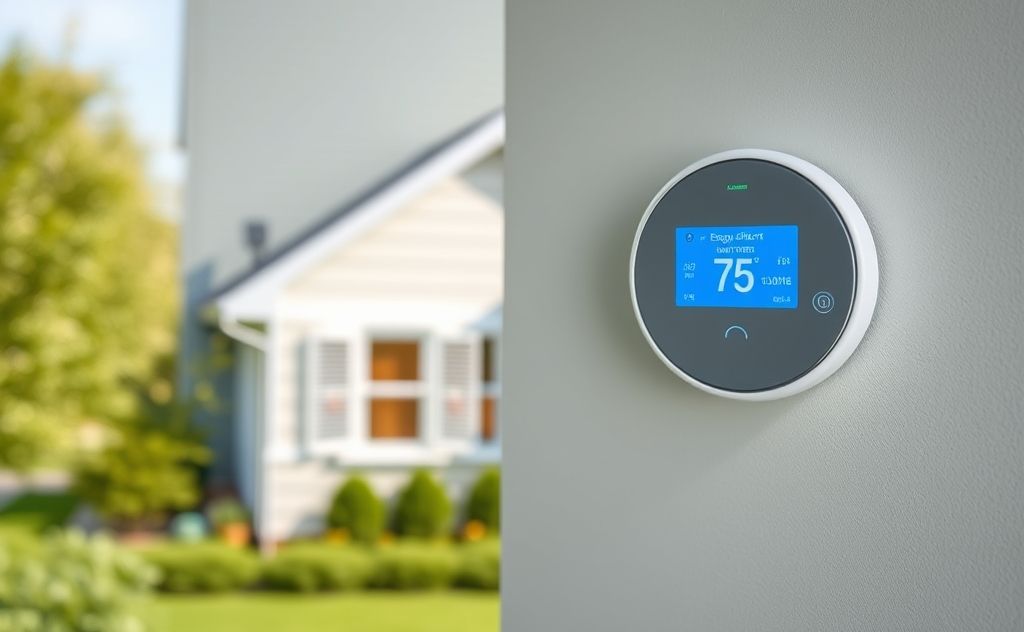 Energy-efficient home with a programmable thermostat
