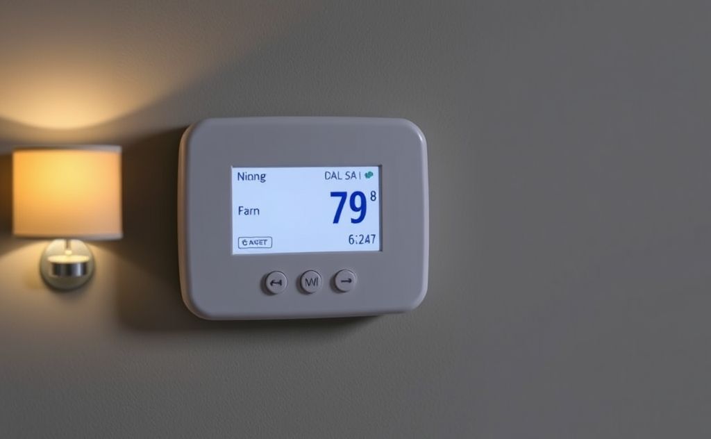 Energy-saving thermostat adjustments at night