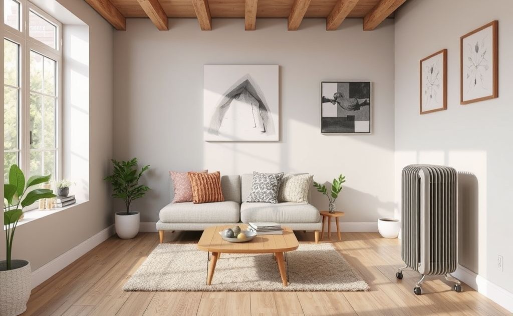 Enhance interior beauty with stylish oil heater design