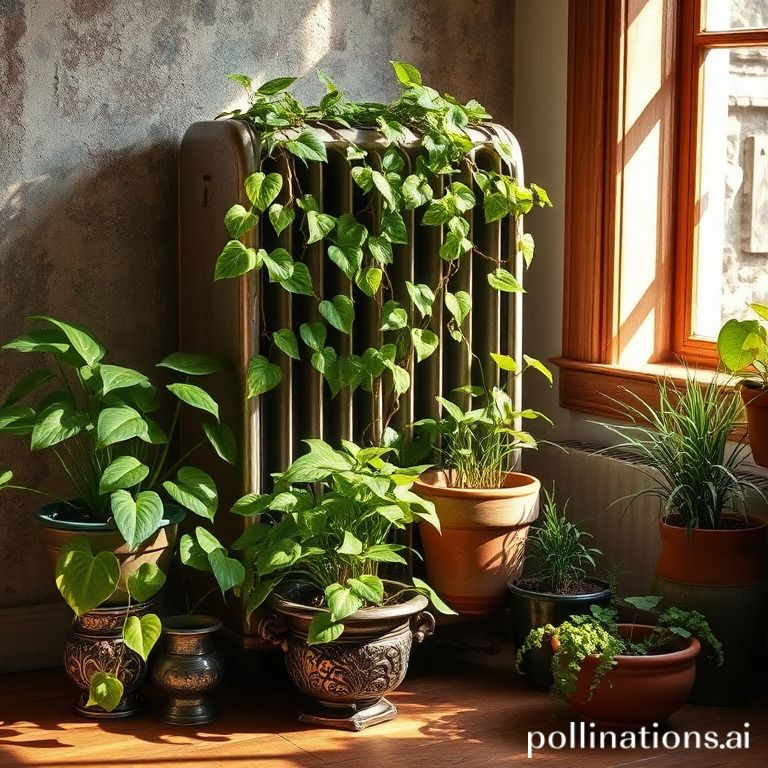 Enhancing a vintage heater with plants